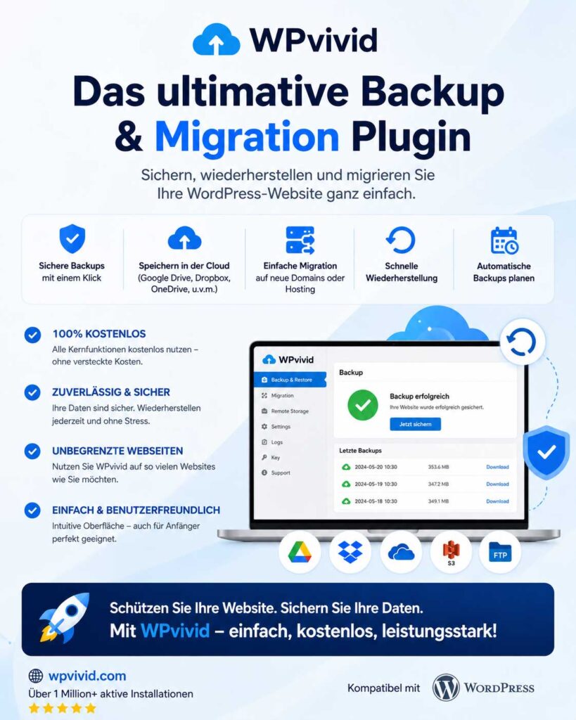 WPvivid für WordPress | Blendenraum Frankfurt